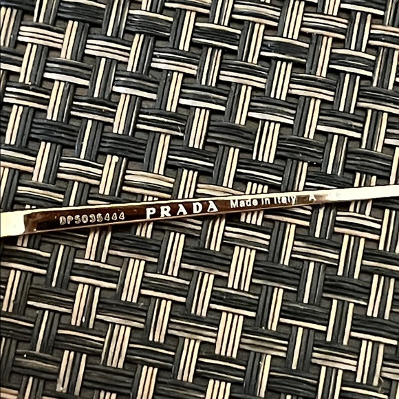 Prada Conceptual Gold Rim Oval Sunglasses – Gradient Brown Mirror Lenses - Picture 10 of 10